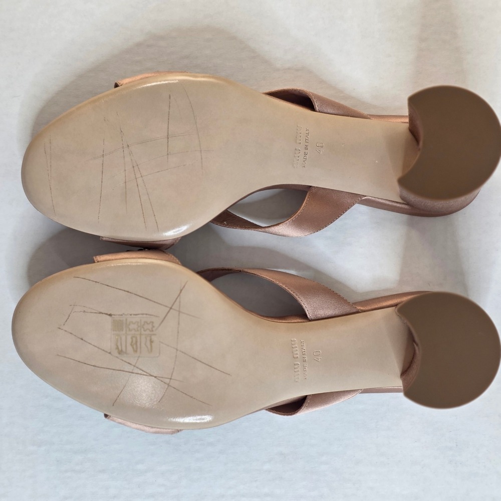 Miu Miu Cipria Shoes Satin Crystal & Pearl Wedding Bride elegant 40 US 9.5 Chic - Picture 10 of 12